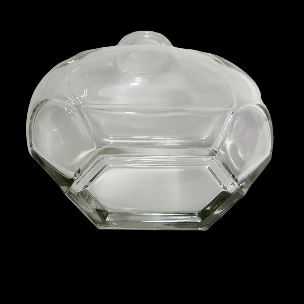 Vintage Italian Fine Clear Glass Bottle Carafe‎ Decanter With Stopper